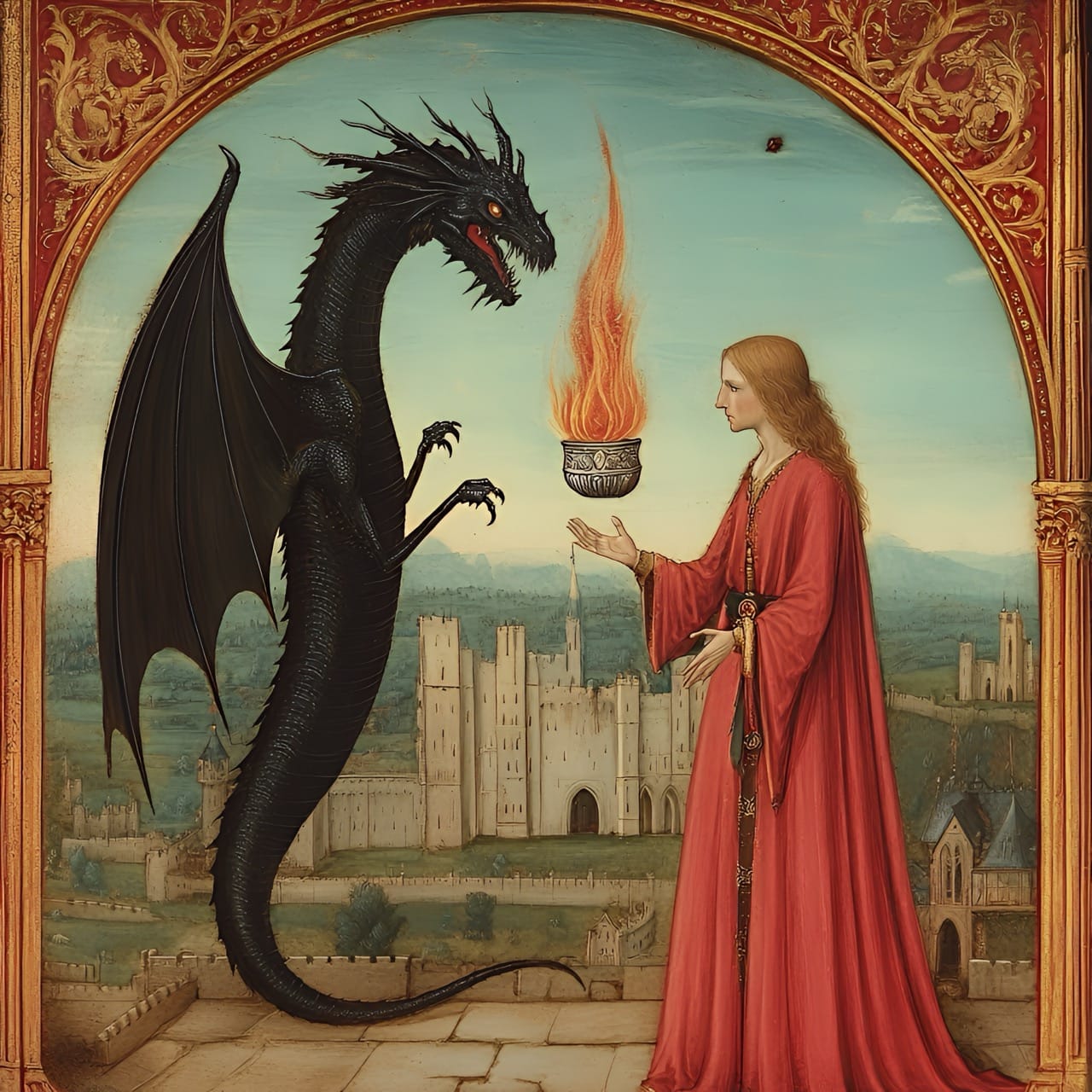 La puissance brute de l'Asgard XL illustrée par un dragon face au feu sacré